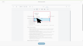 The Add document workflow in Xello. The form editor is open. The Assign role popup is open with Student assigned. The cursor is clicking the Required checkbox.